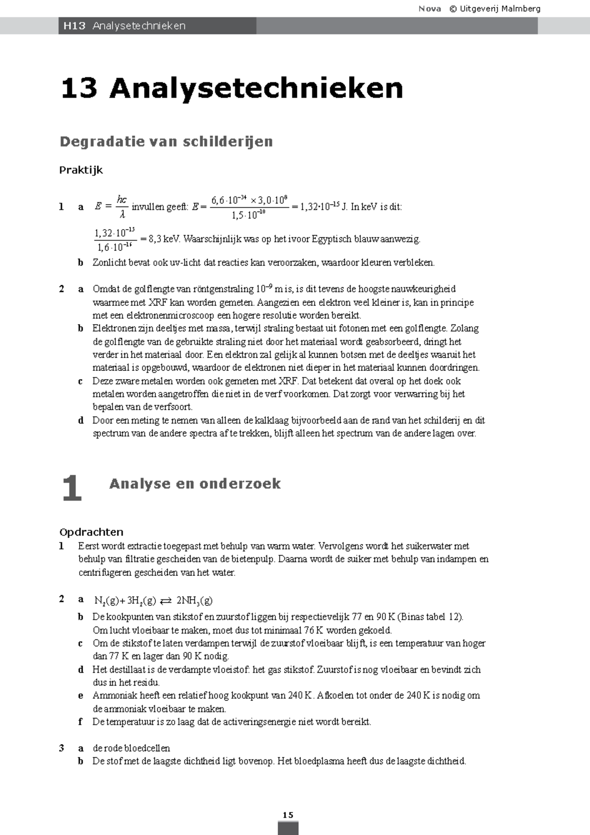 Nova Sk 6vg H13 Uitwerkingen - H13 Analysetechnieken 13 ...