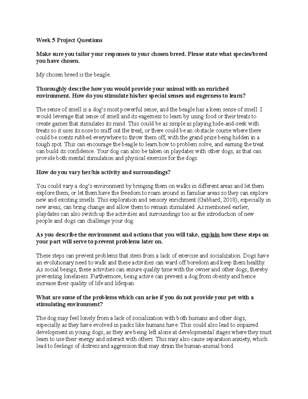 Week 5 Project Questions Week 5 Project Questions Make sure you