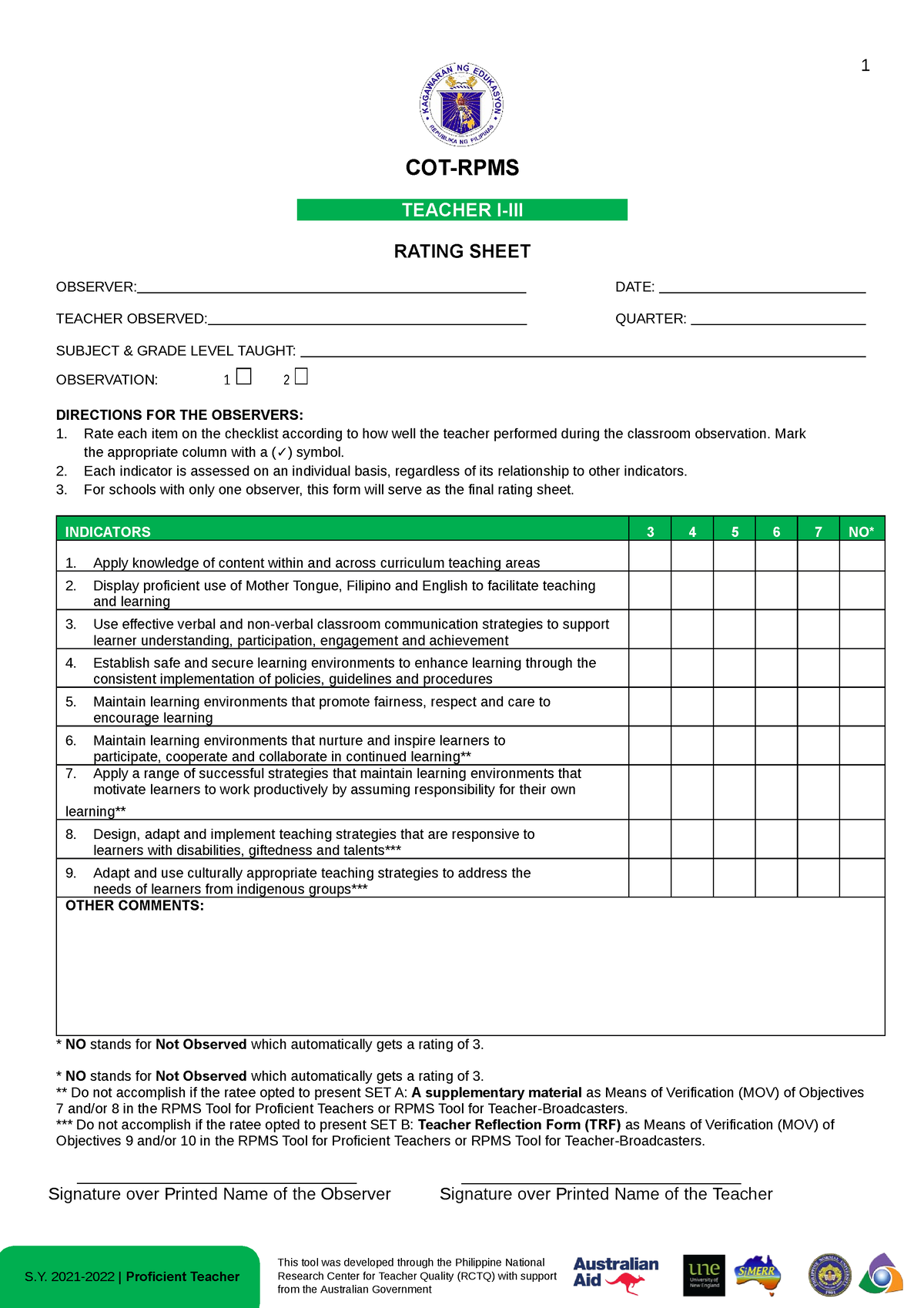 teacher sample observation form        
        <figure class=