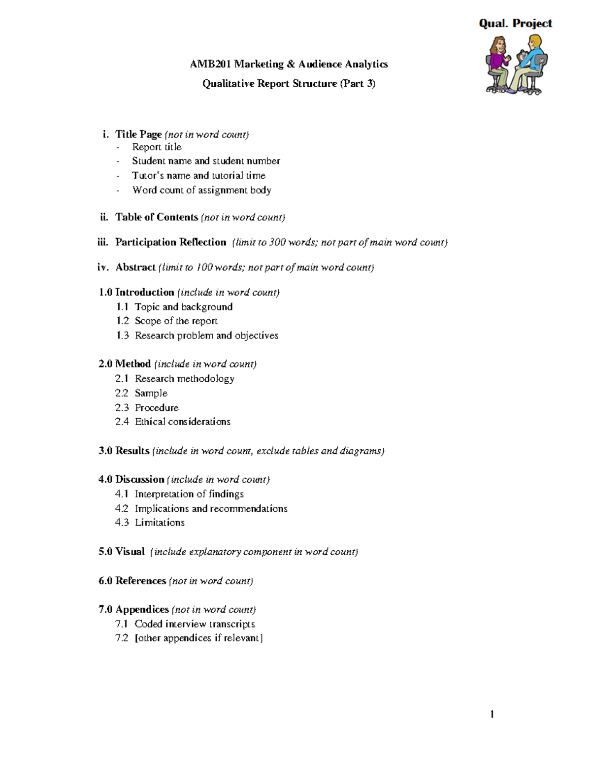 AMB201 Qualitative - Write-Up Guide and CRA - Qualitative Report ...