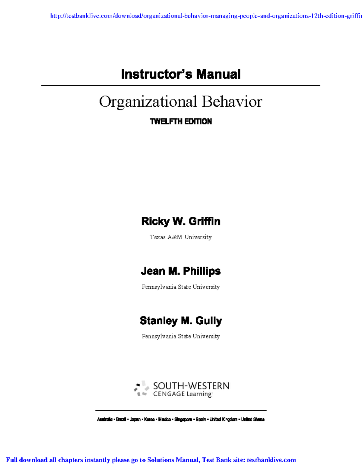 Organizational behavior managing people and organizations 12th edition ...