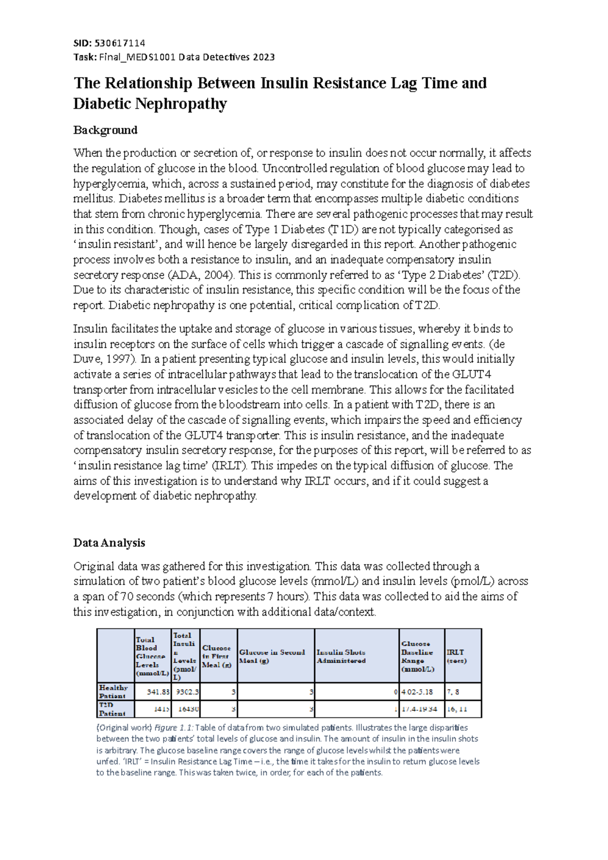The Relationship Between Insulin Resistance Lag Time and Diabetic ...