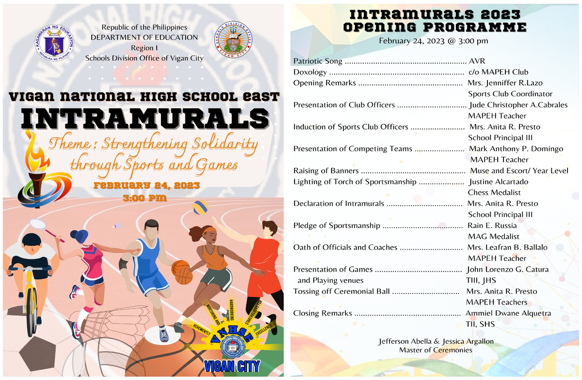 Intramurals '23 - hello - Arts - Studocu