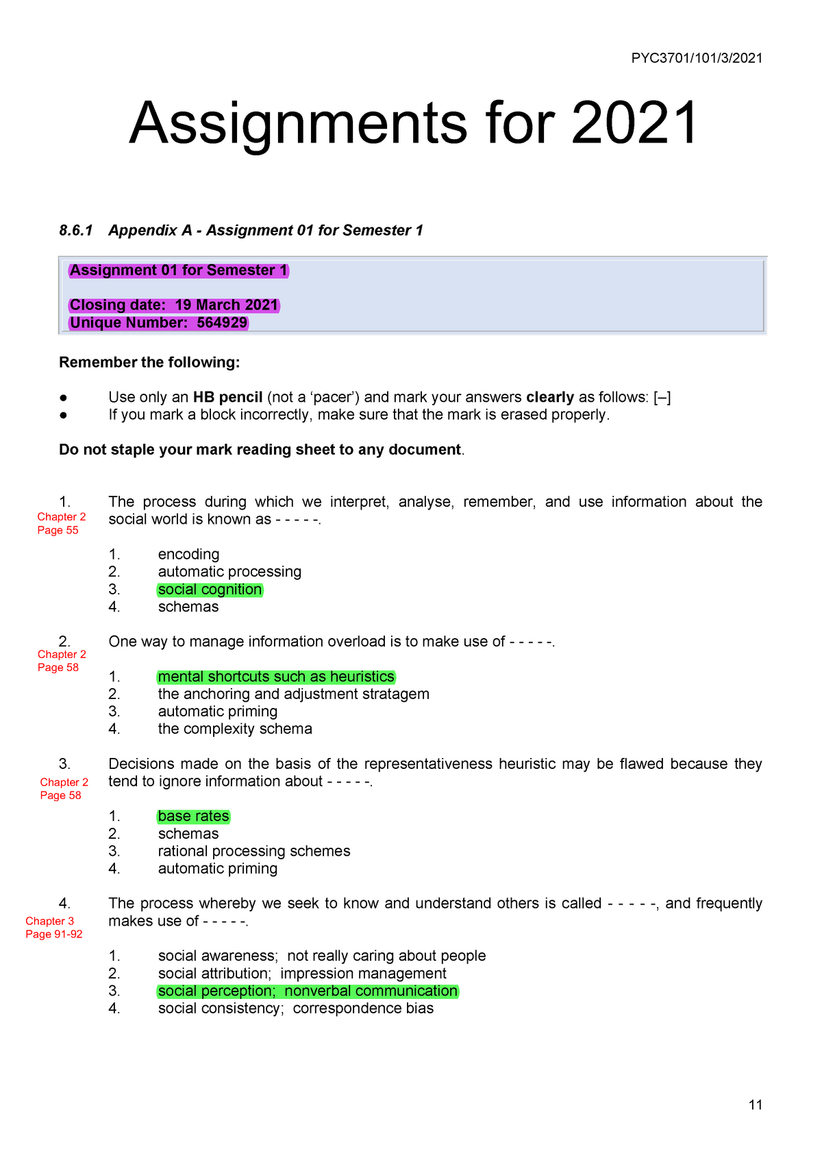 unisa assignments answers 2021