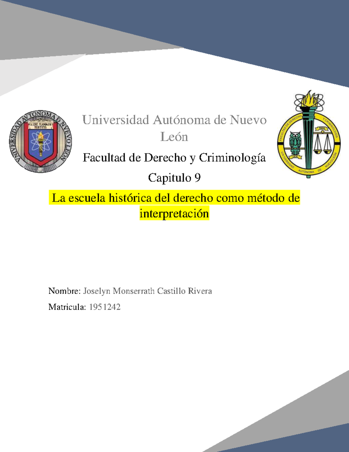 CAPITULO 9 LA Escuela Historica DERECHO ESCUELAS DE INTEPRETACION ...