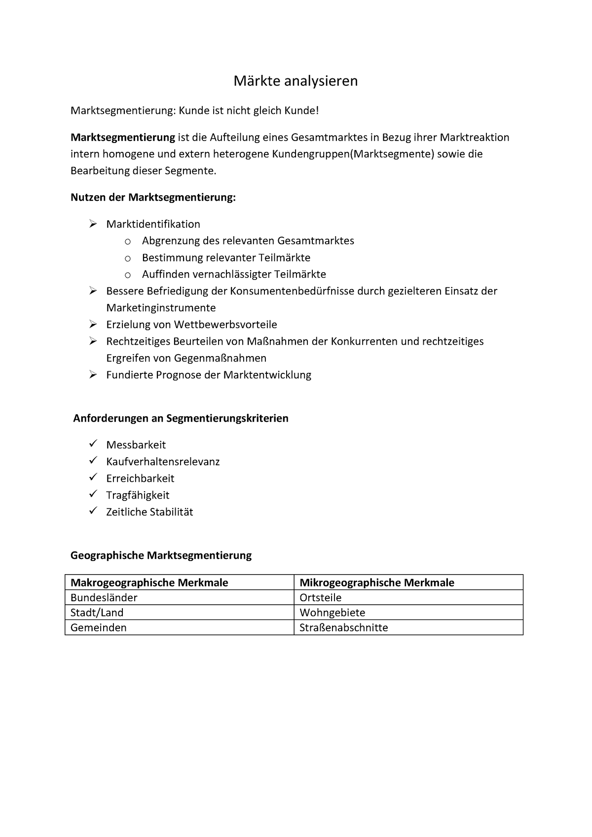 Grundlagen Des Marketing 2 - M‰rkte Analysieren Marktsegmentierung ...