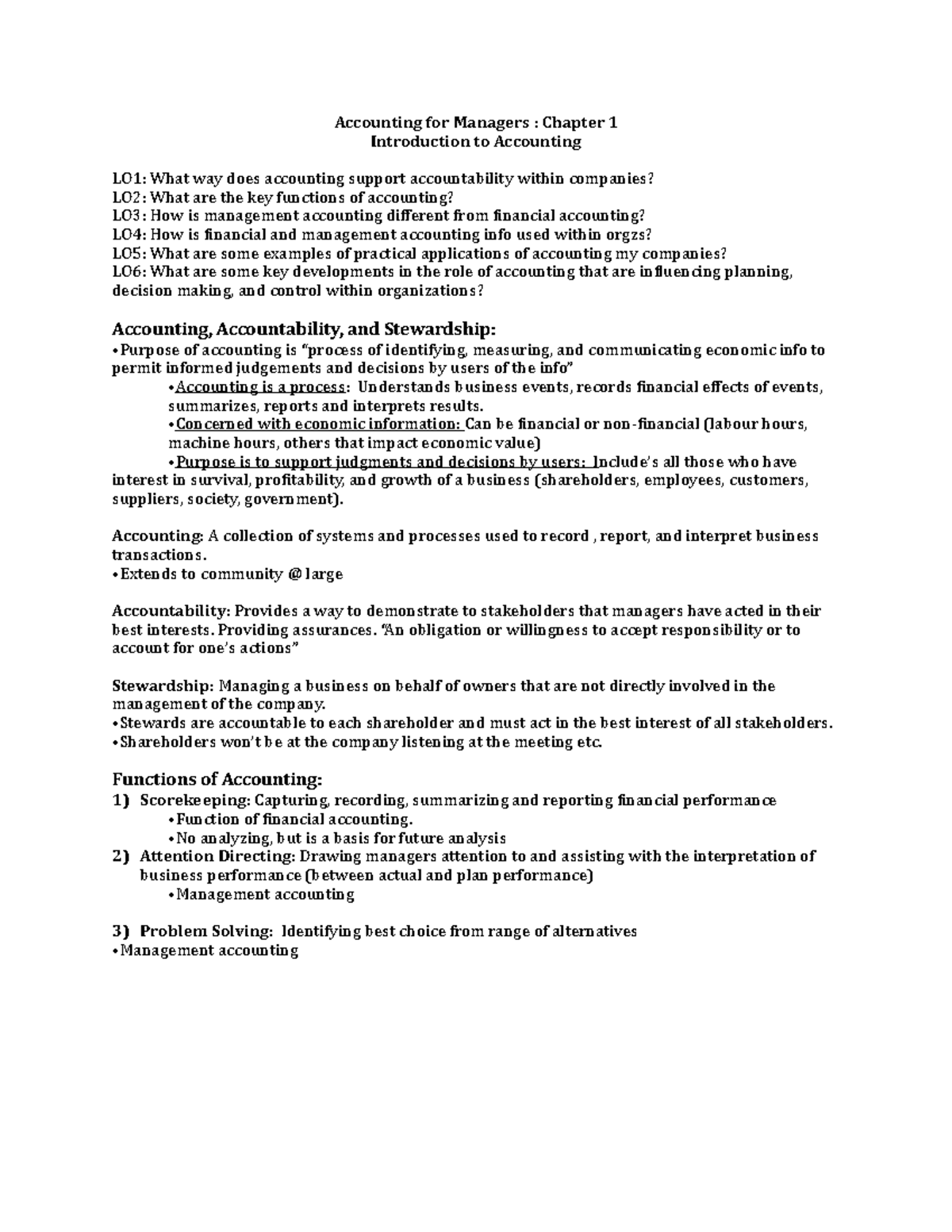 FMGT-Chp-1 - Lecture Notes 1 - Accounting For Managers : Chapter 1 ...