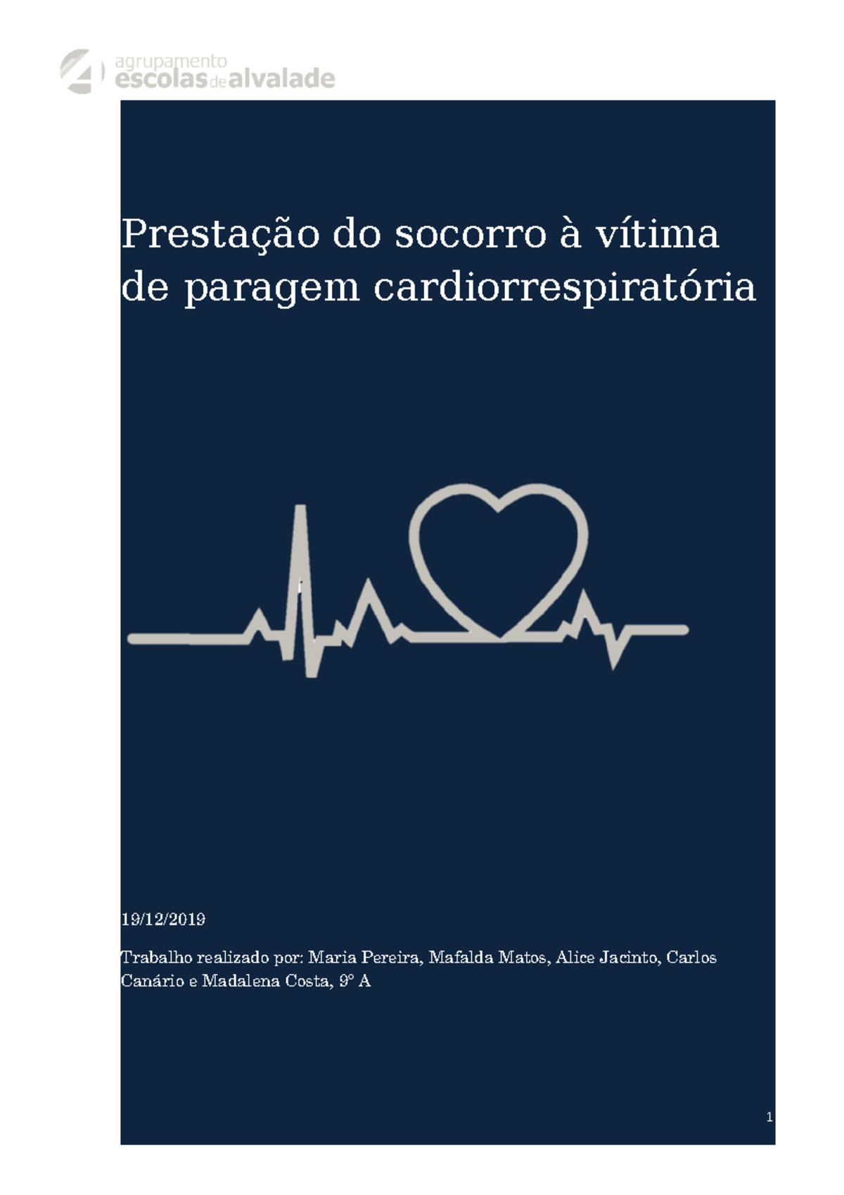 Prestacao Do Socorro A Vitima De Paragem Cardiorespiratoria Final Presta Do Studocu