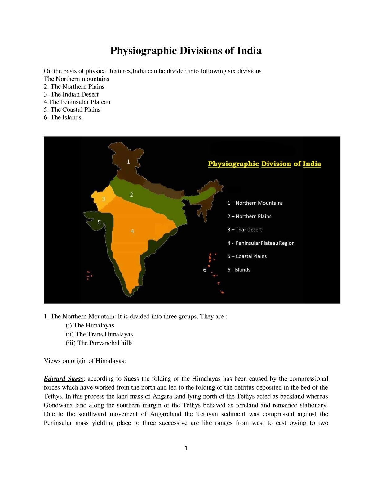 Cc15cf9bf0ae2213a8754eb93102 Ce09 - Physiographic Divisions Of India On ...