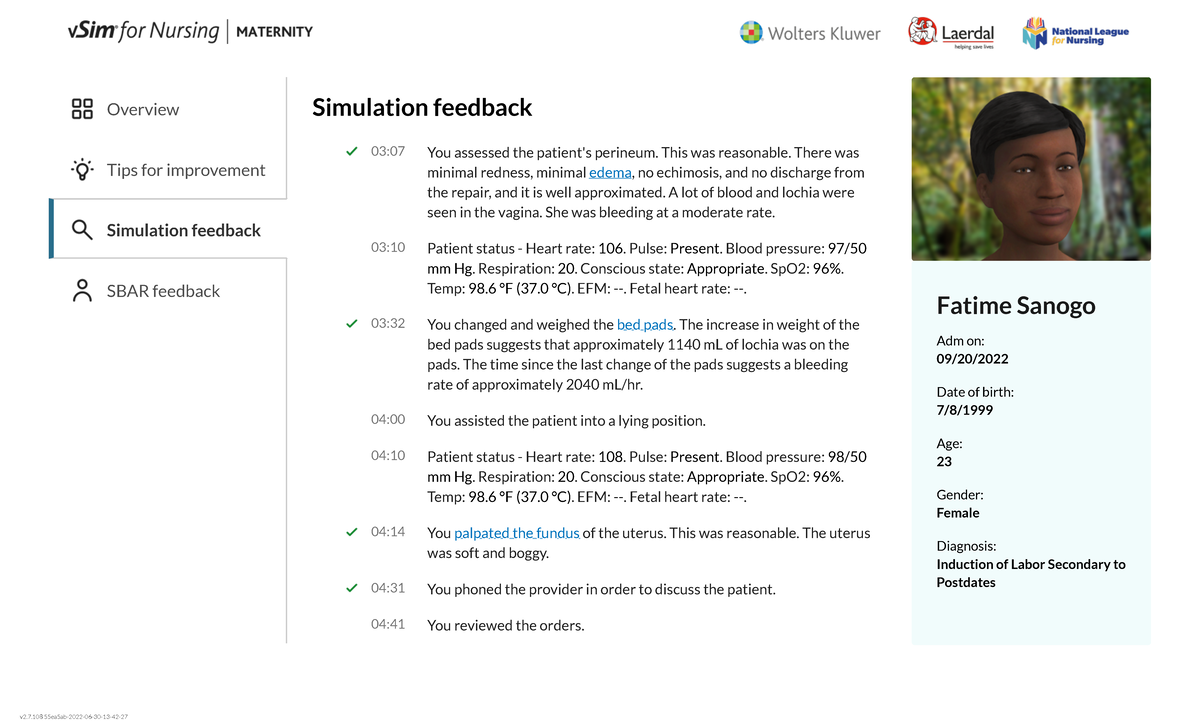 Debriefing 2 - Sim labs debrief - Overview Tips for improvement ...