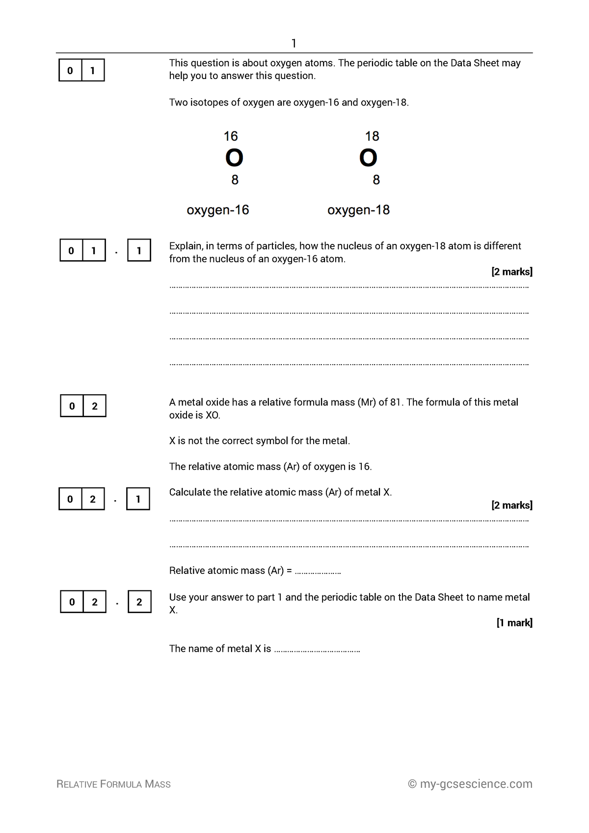 relative-formula-mass-questions-1-this-question-is-about-oxygen-atoms