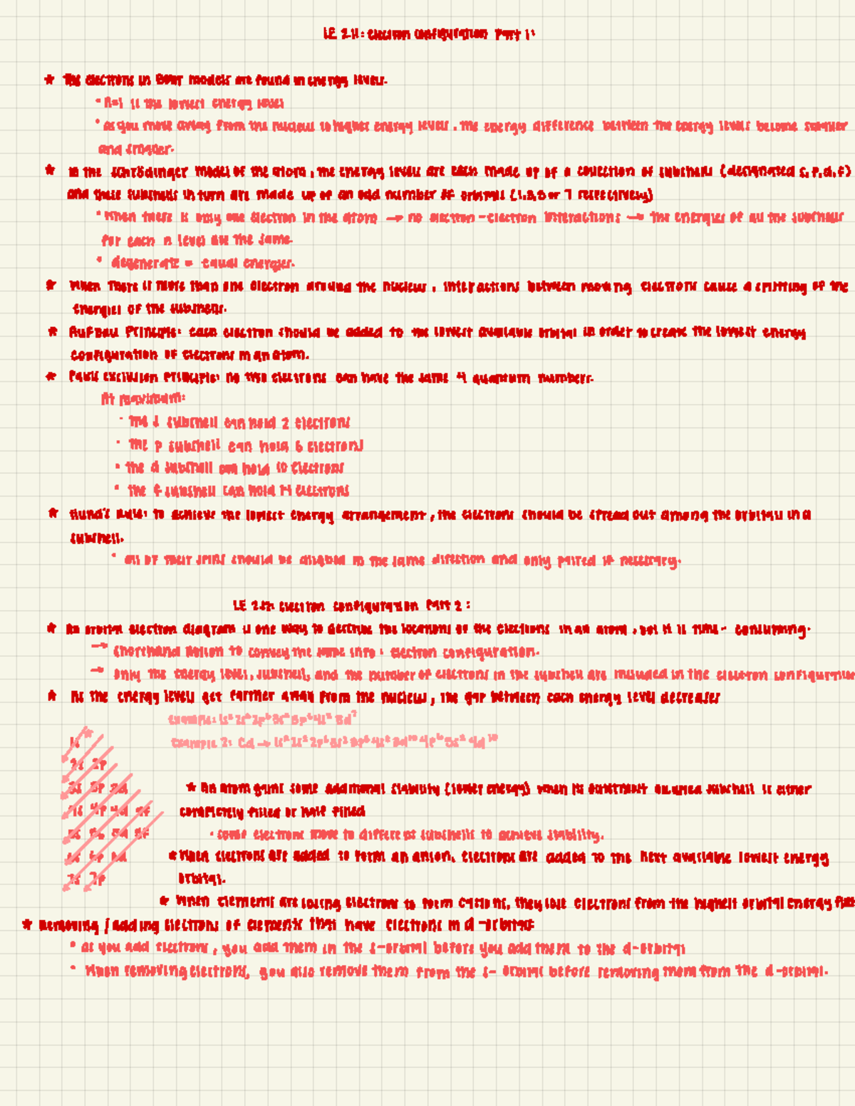 Chemistry 301 Anderson LE 2 electron configuration part 1 & the