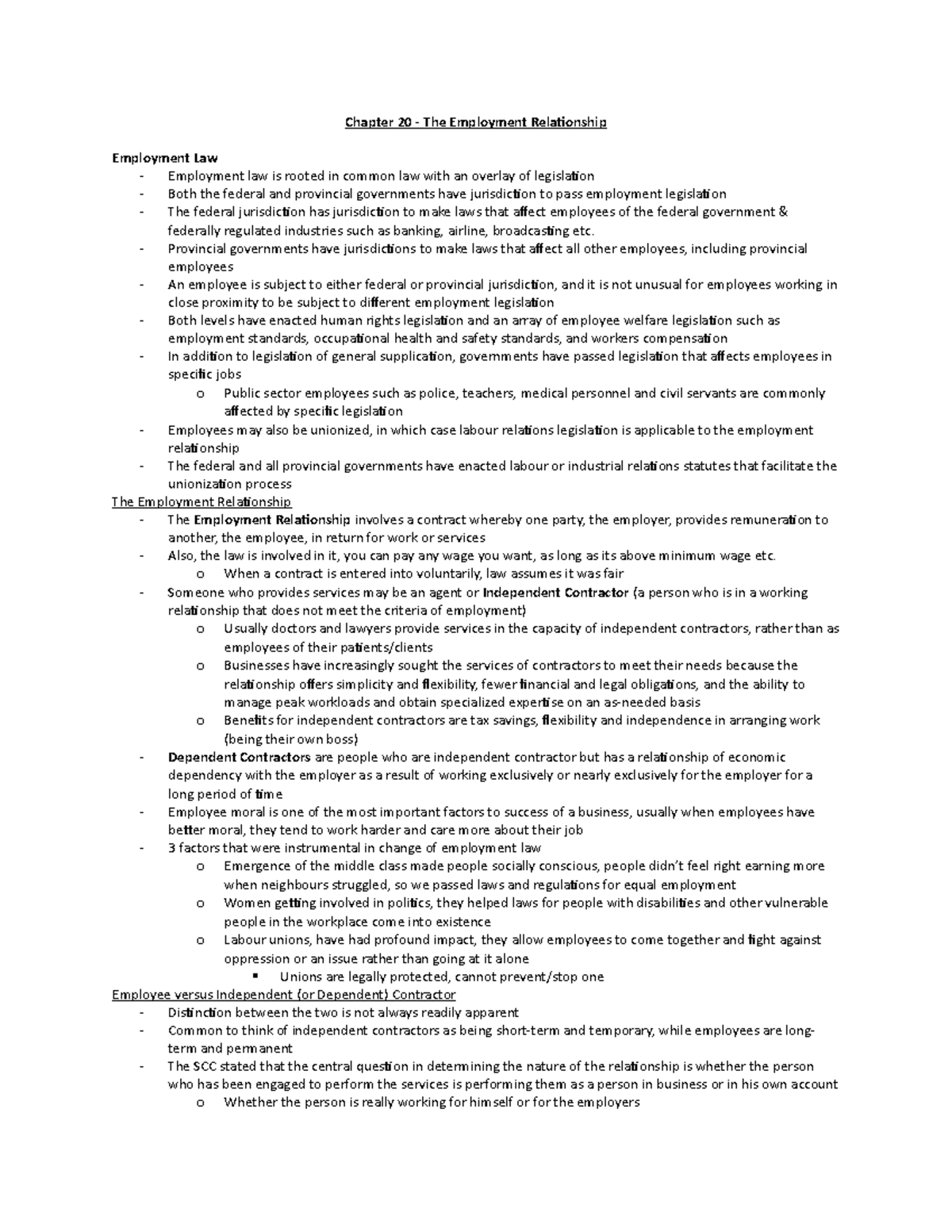 chapter-20-the-employment-relationship-chapter-20-the-employment