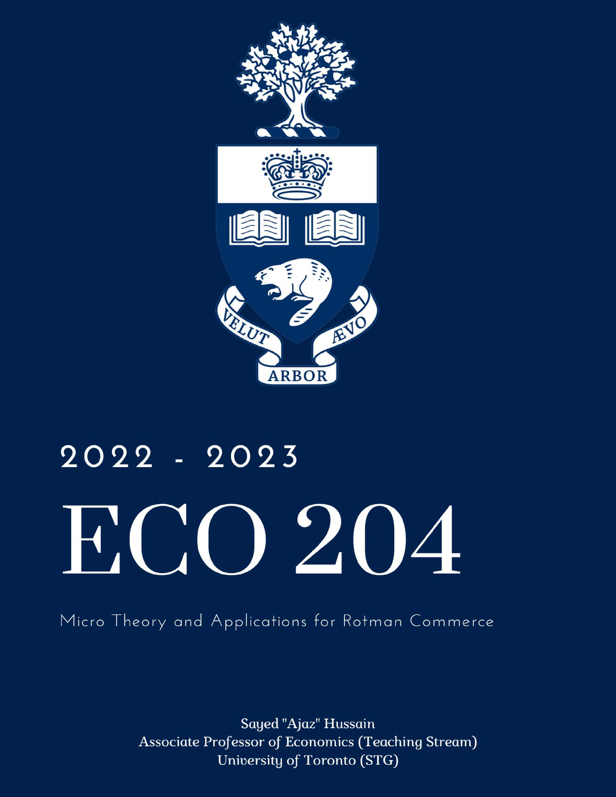 ECO204 Syllabus - ECO 204 2022 -2023: SECTIONS L0101, L0201, L0301, L0401.  PROFESSOR “AJAZ” HUSSAIN - Studocu