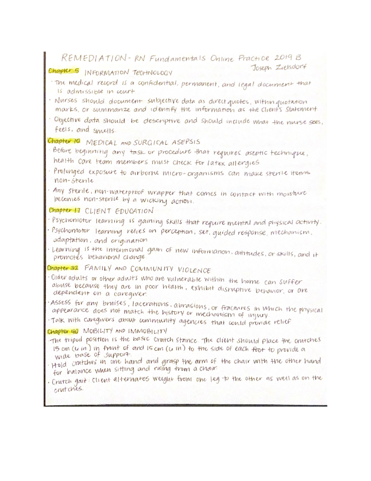 Remediation Practice B - RN 224A - Studocu