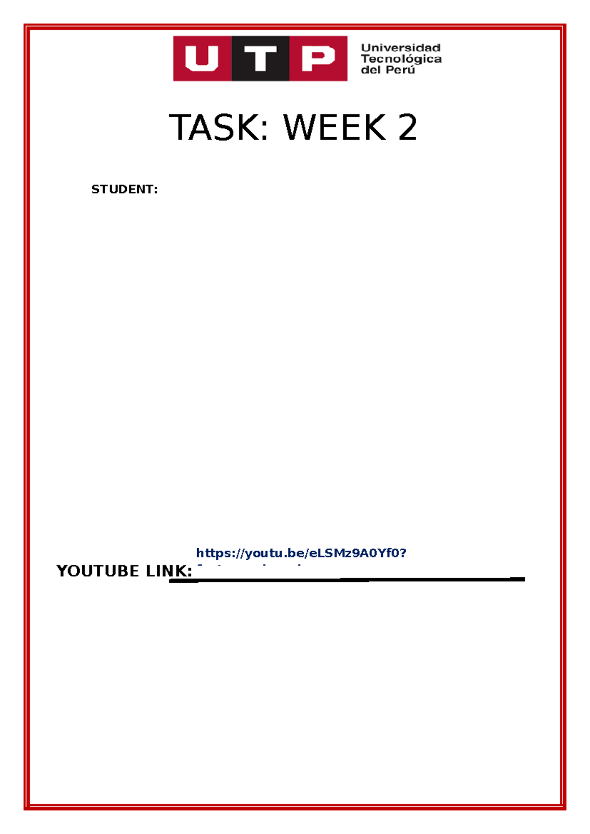 TASK - WEEK 2- practice - practica numero 2 - ingles, tarea - STUDENT ...