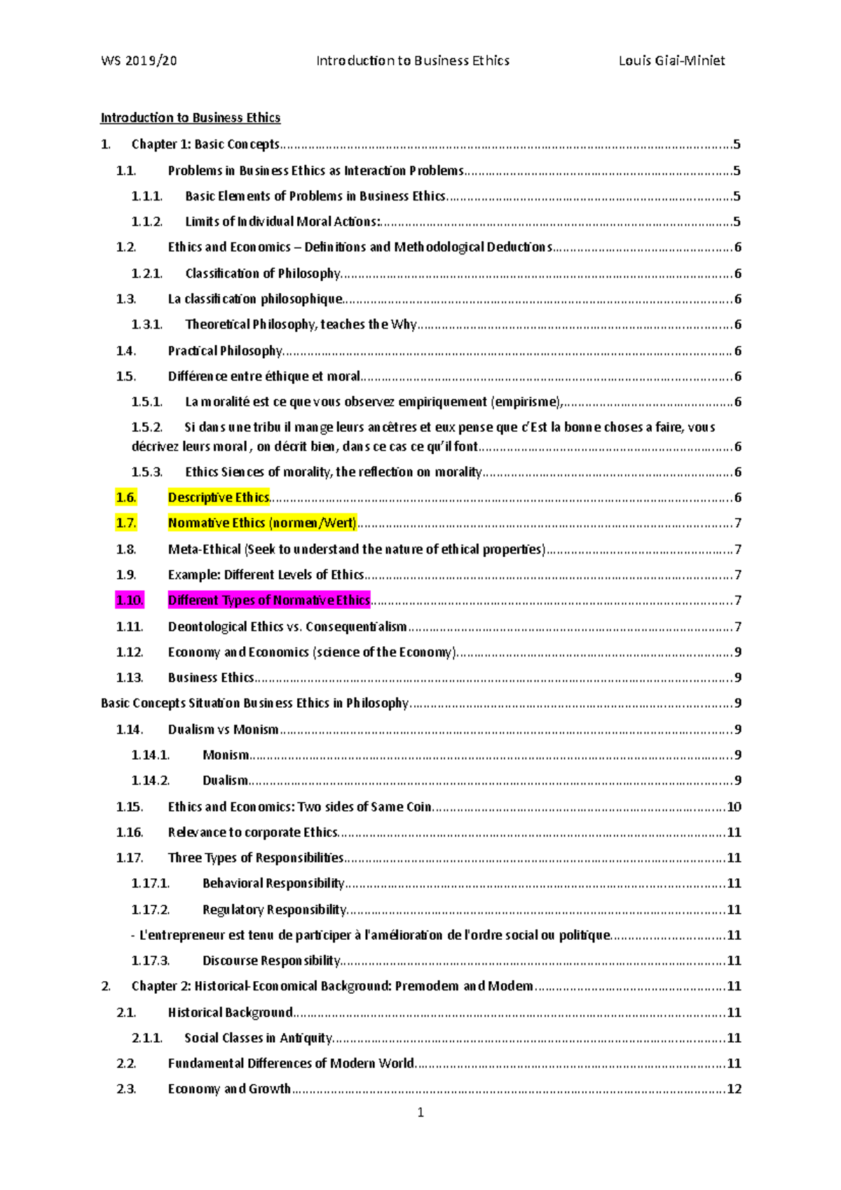 Introduction To Business Ethics Summary - Introduction To Business ...