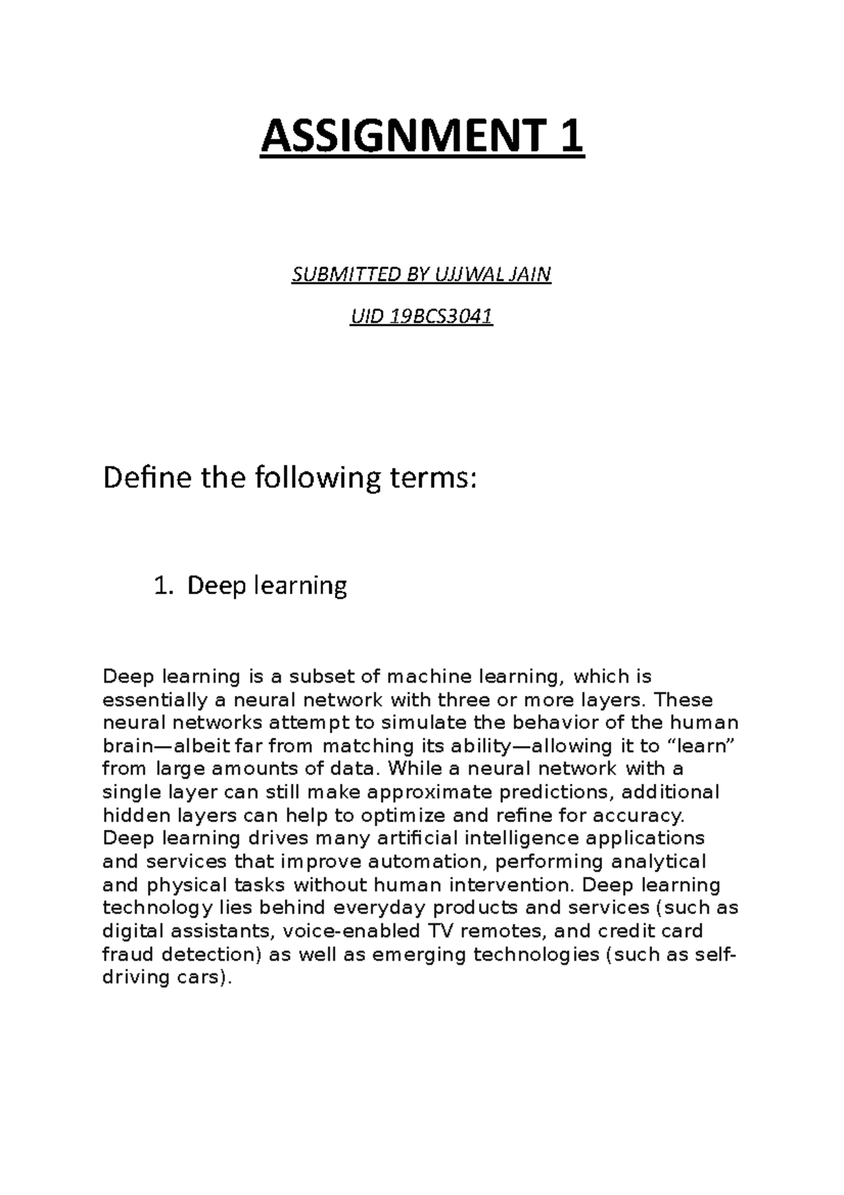 deep learning week 2 assignment