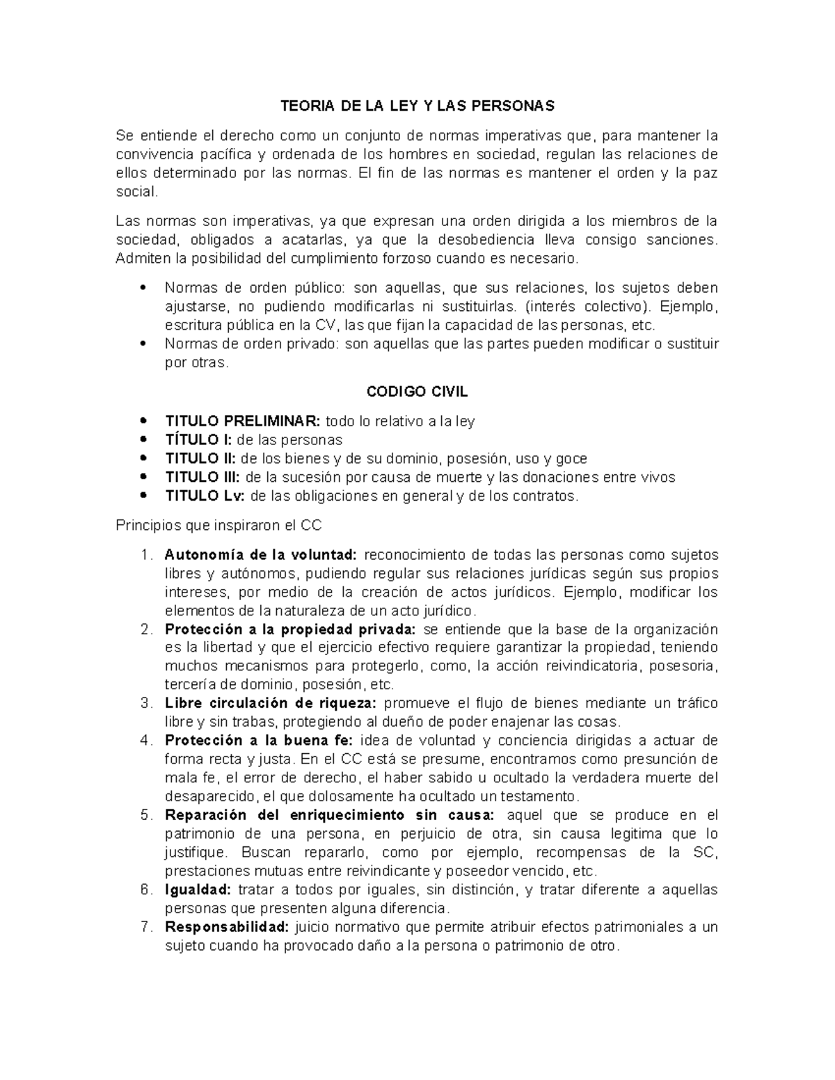Teoria DE LA LEY Y LAS Personas - TEORIA DE LA LEY Y LAS PERSONAS Se ...