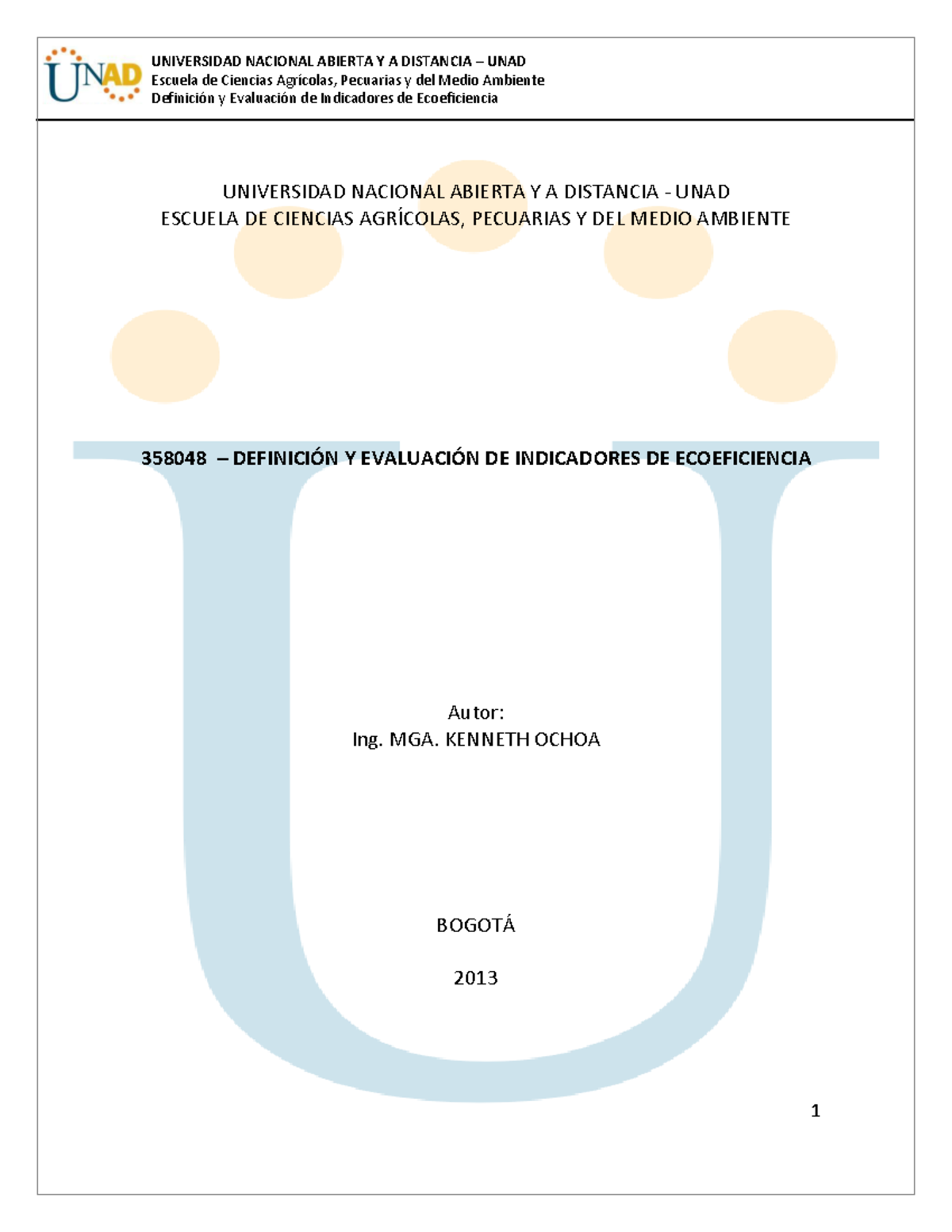 Modulo Definicion y Evaluacion de Indicadores de Ecoeficiencia ...