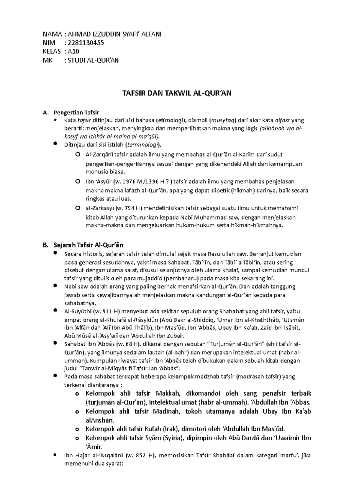 Perbedaan Tafsir dan Takwil dalam Kajian Al-Qur’an