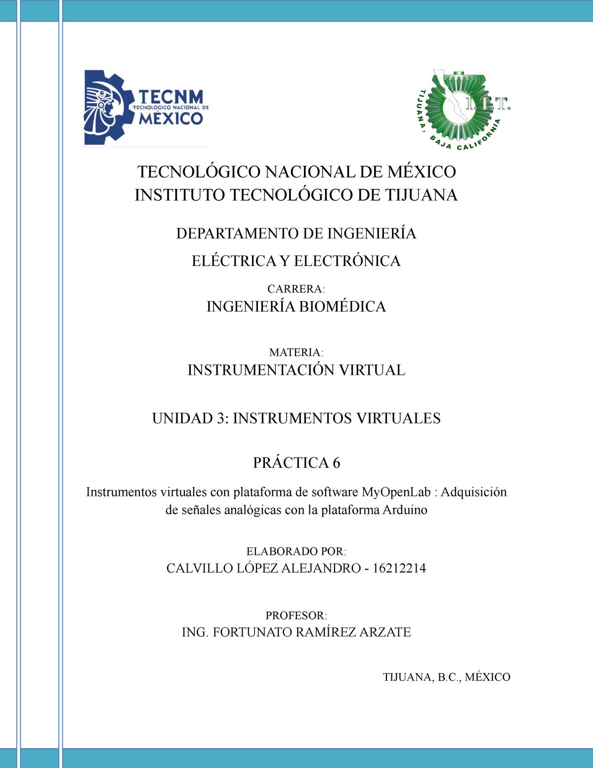 Pr Ctica Este Archivo Corresponde Al Reporte De Practica Tecnol Gico Nacional De M Xico