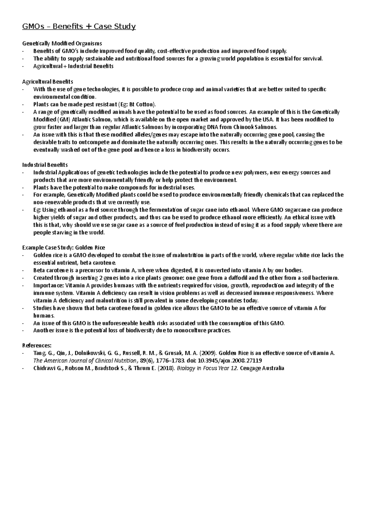 PSP - Ethics (GMOs) - GMO Research Workshop Task - GMOs – Benefits ...