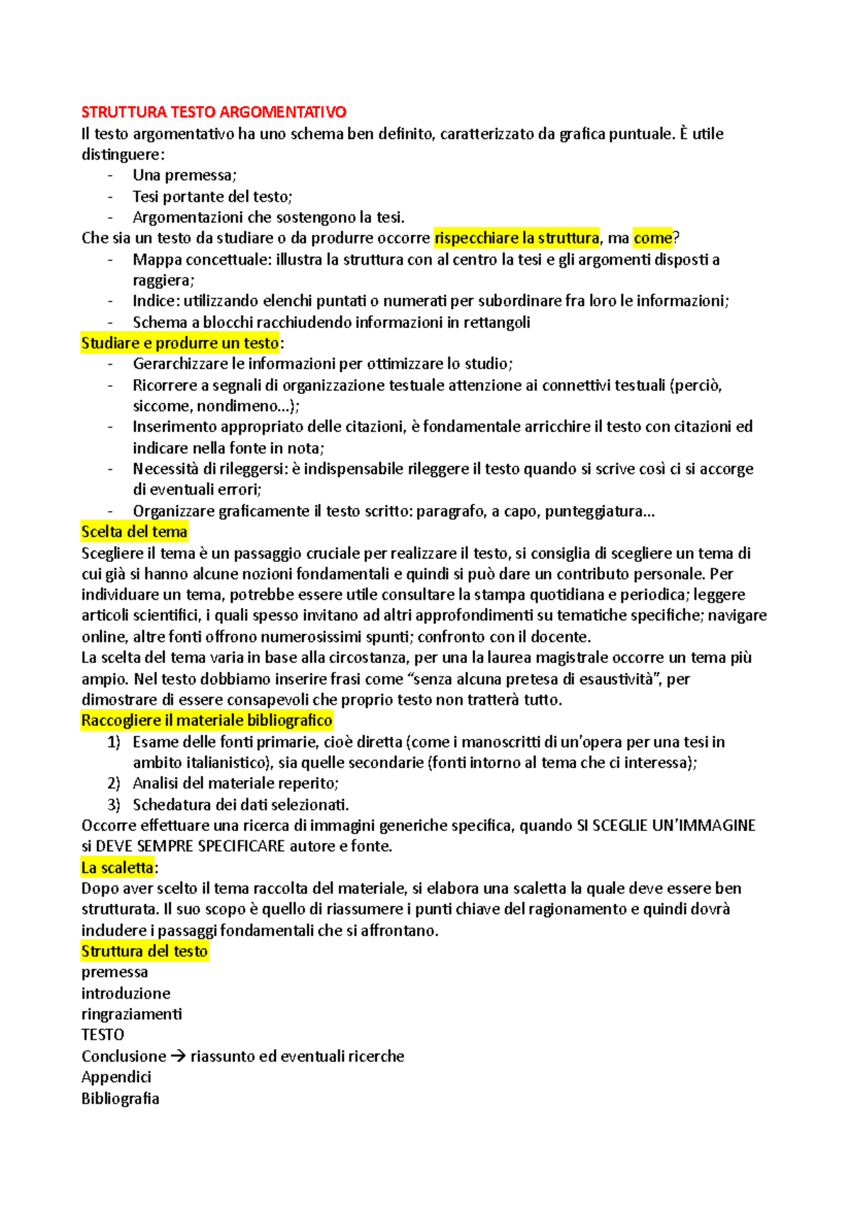 Struttura Testo Argomentativo - STRUTTURA TESTO ARGOMENTATIVO Il Testo ...