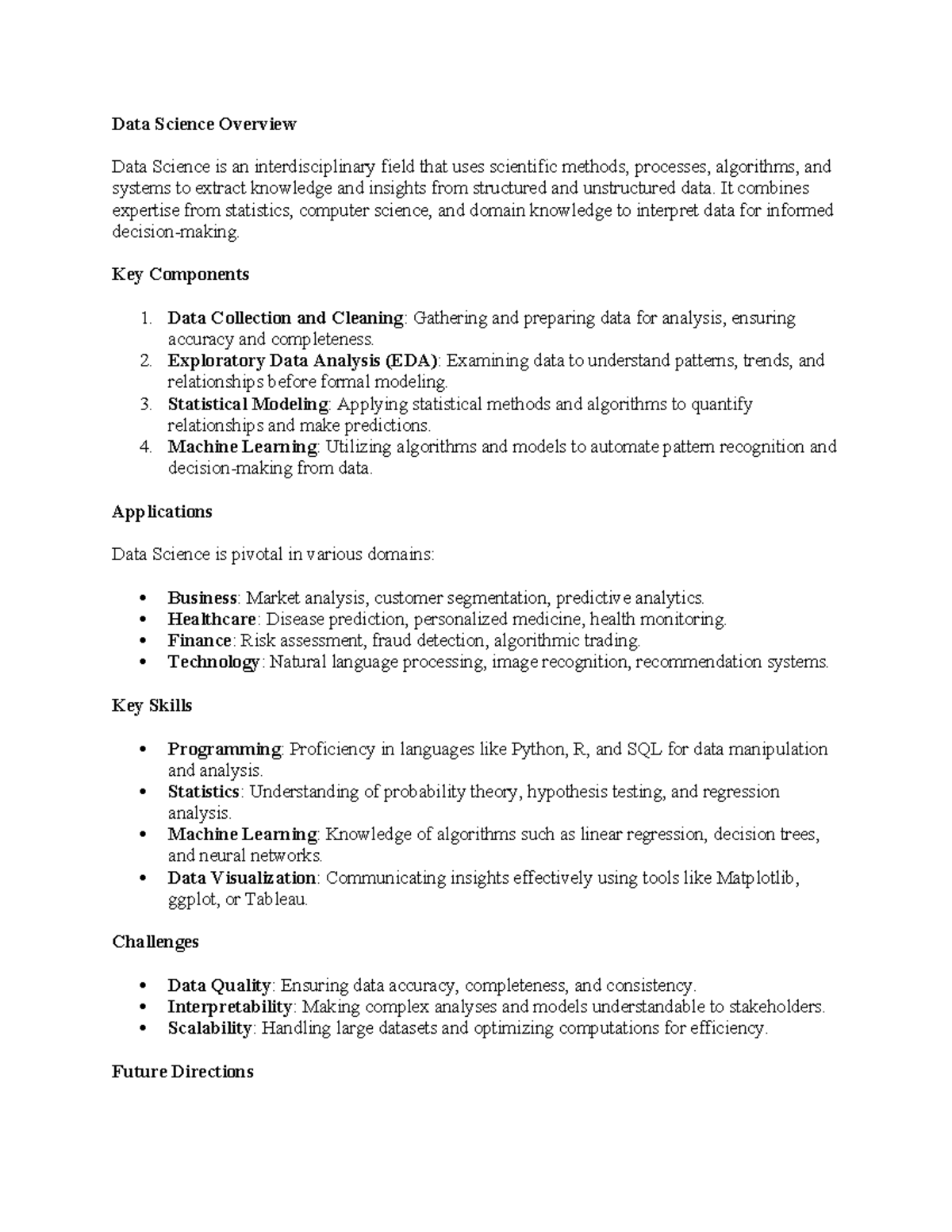 Data Science Overview - dat sicen - Data Science Overview Data Science ...