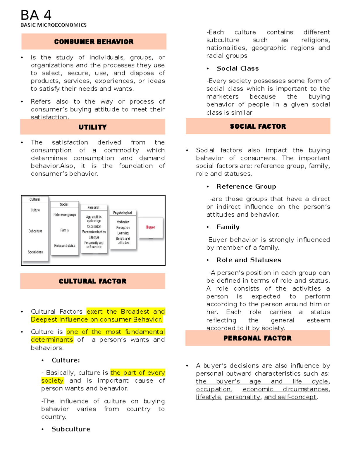 WEEK 10-THE Consumer Behavior ( Lecture) - BASIC MICROECONOMICS is the ...