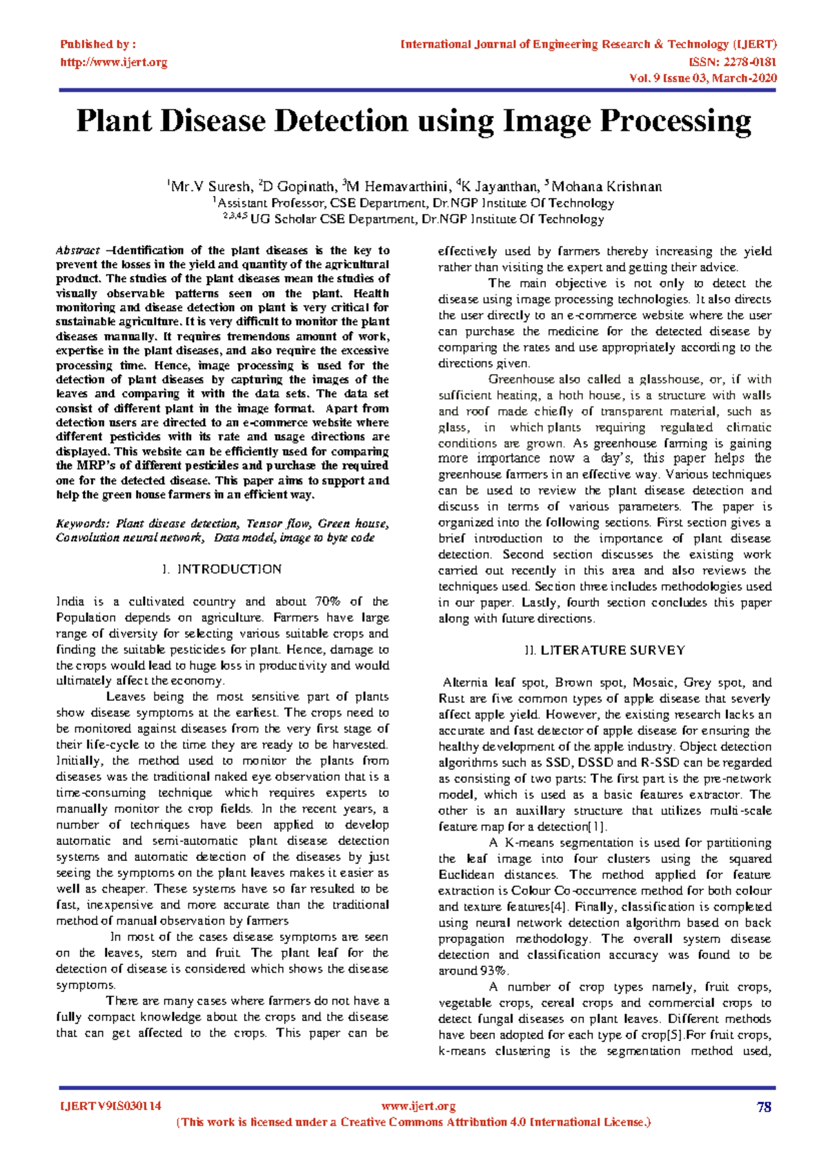 Plant Disease Detection using Image Processing - The studies of the ...