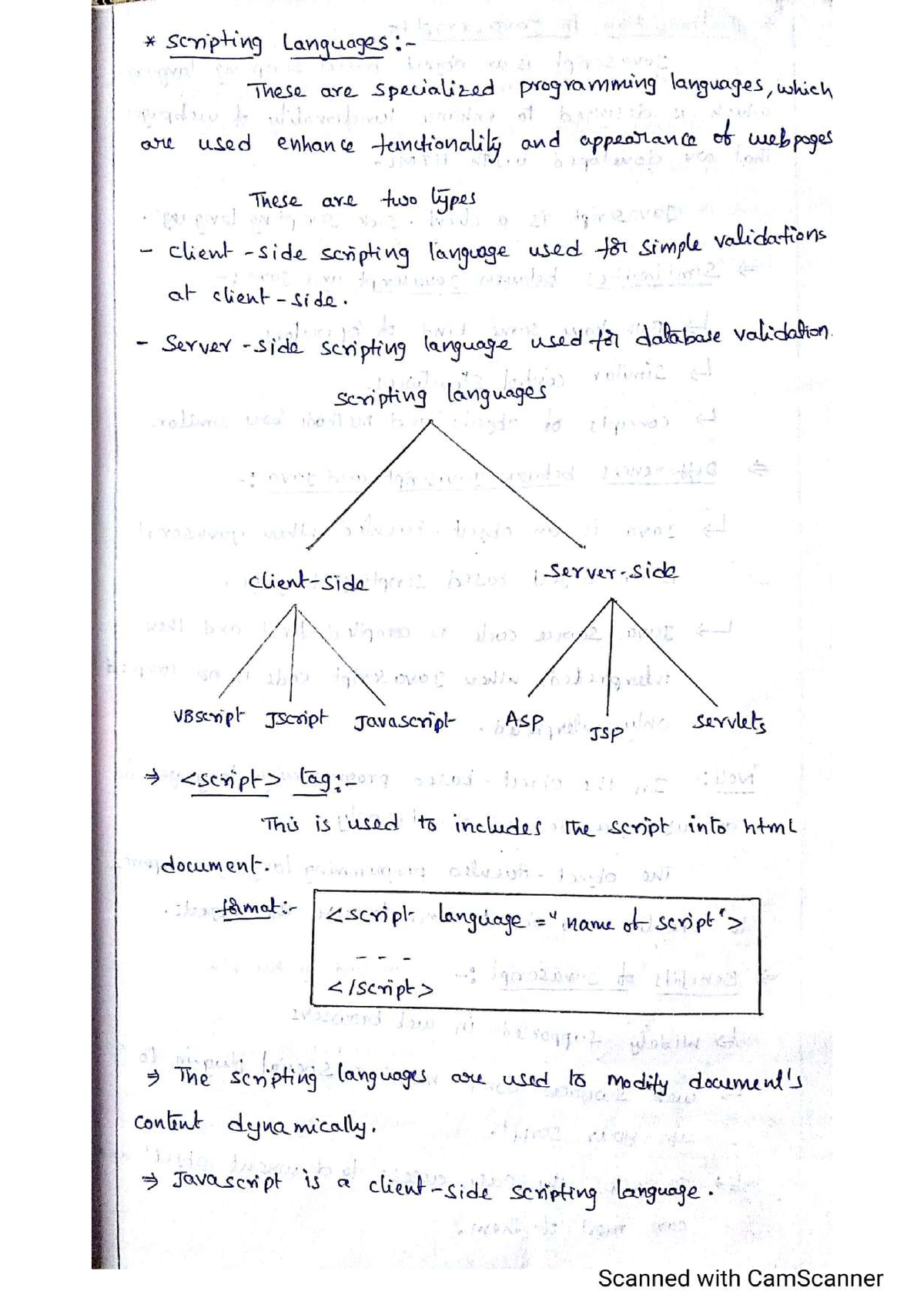 Javascript Notes - B.tech - Studocu