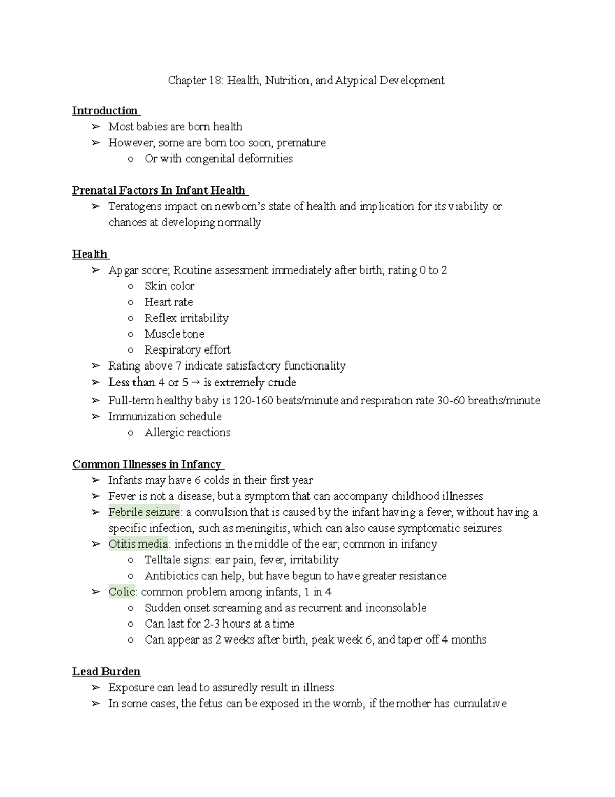 Slater Lewis Chapter 18 Chapter 18 Health, Nutrition, and Atypical