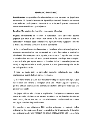 Regra 7 e Meio, PDF, Cartas de baralho