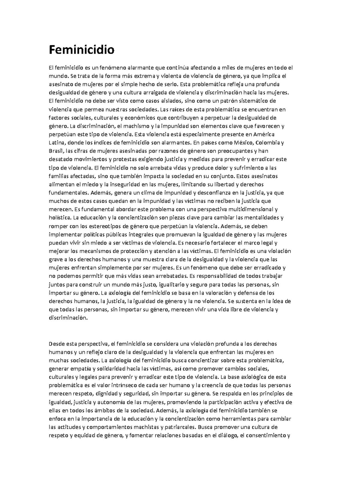 Feminicidio - Se trata de la forma más extrema y violenta de violencia ...