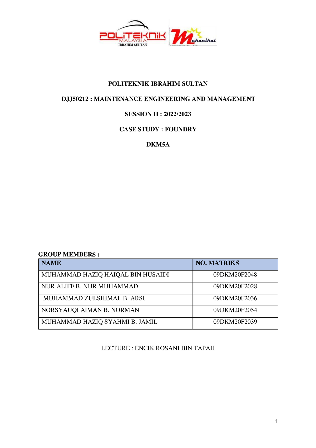 case study engineering design politeknik