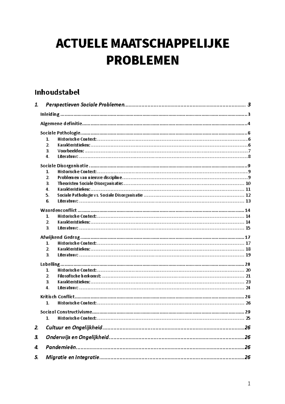 Perspectieven Sociale Problemen - ACTUELE MAATSCHAPPELIJKE PROBLEMEN ...