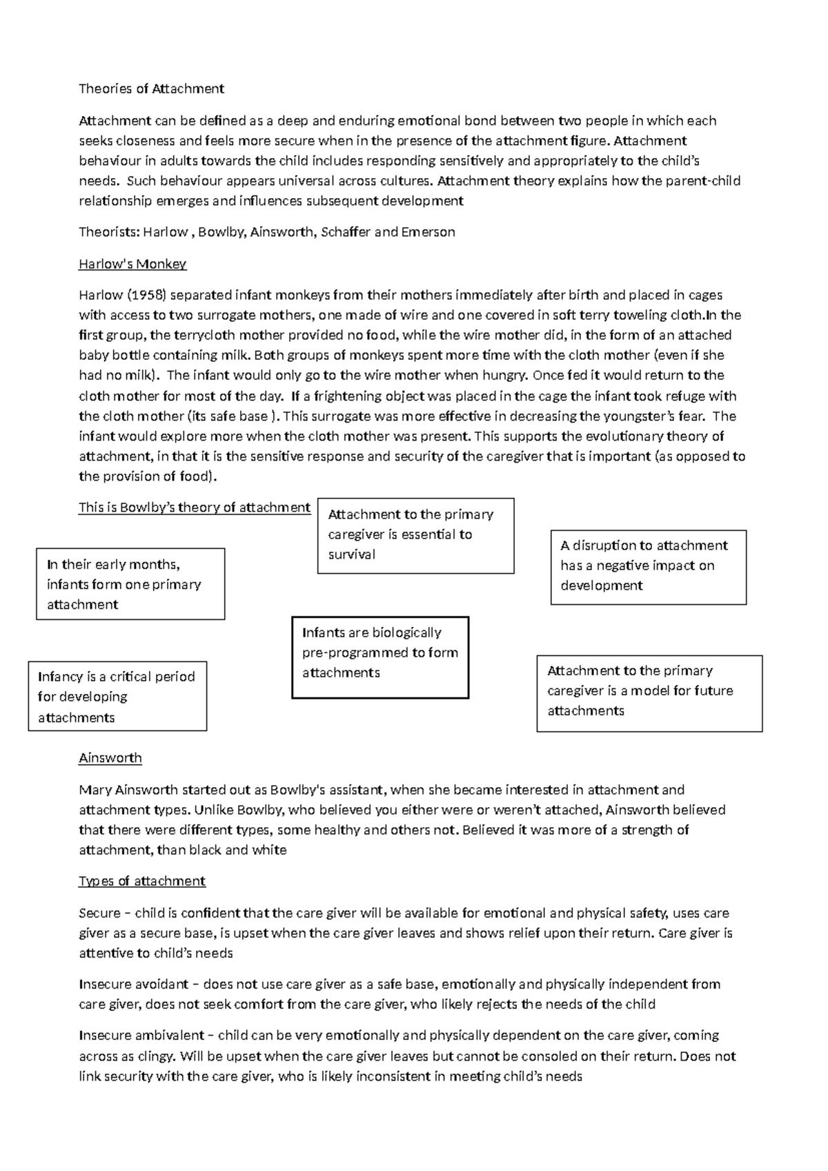 Theories of Attachment - Theories of Attachment Attachment can be ...