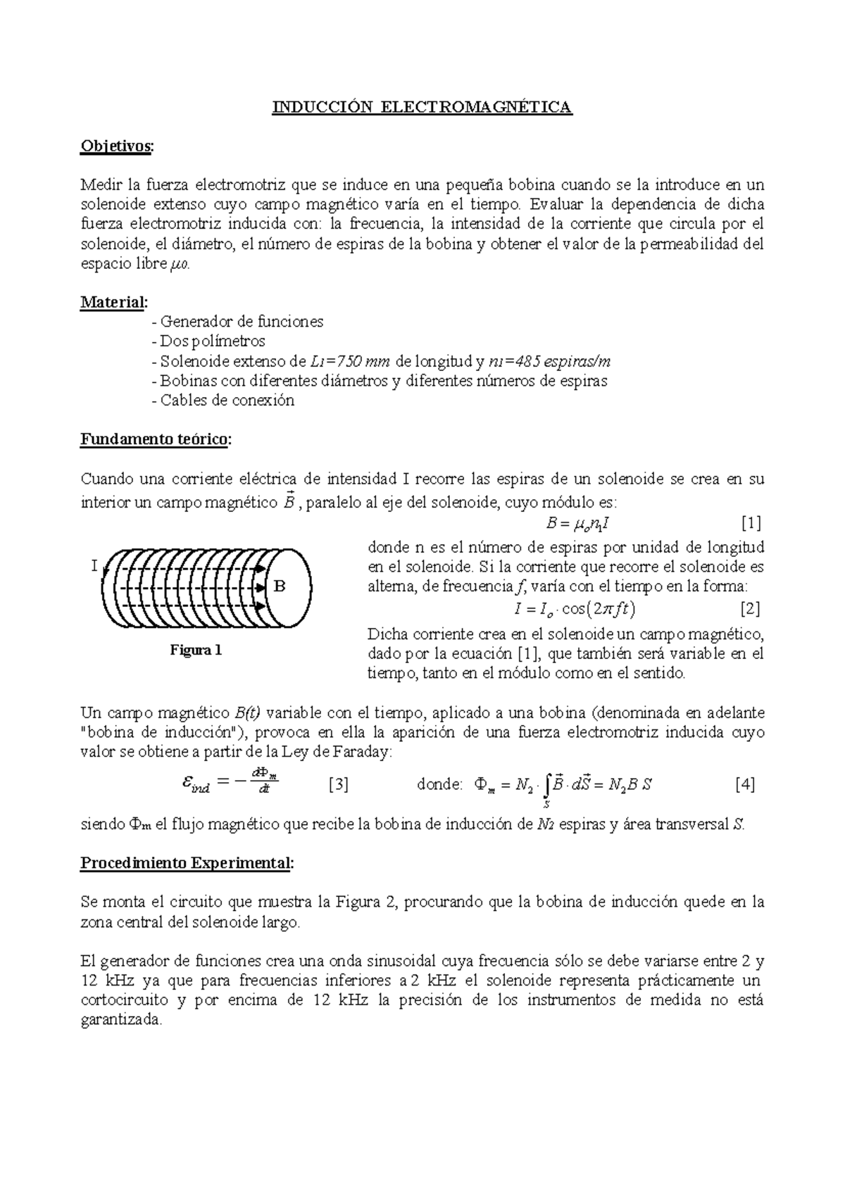 Induccion Electromagnetica V2 - INDUCCIÓN ELECTROMAGNÉTICA Objetivos ...