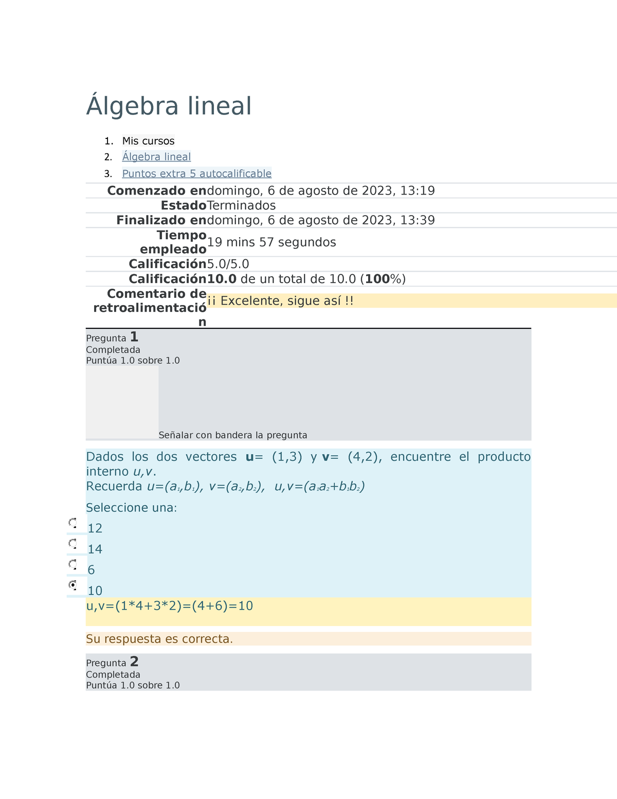 Lgebra Lineal Ptos Extras Semana Lgebra Lineal Mis Cursos Lgebra