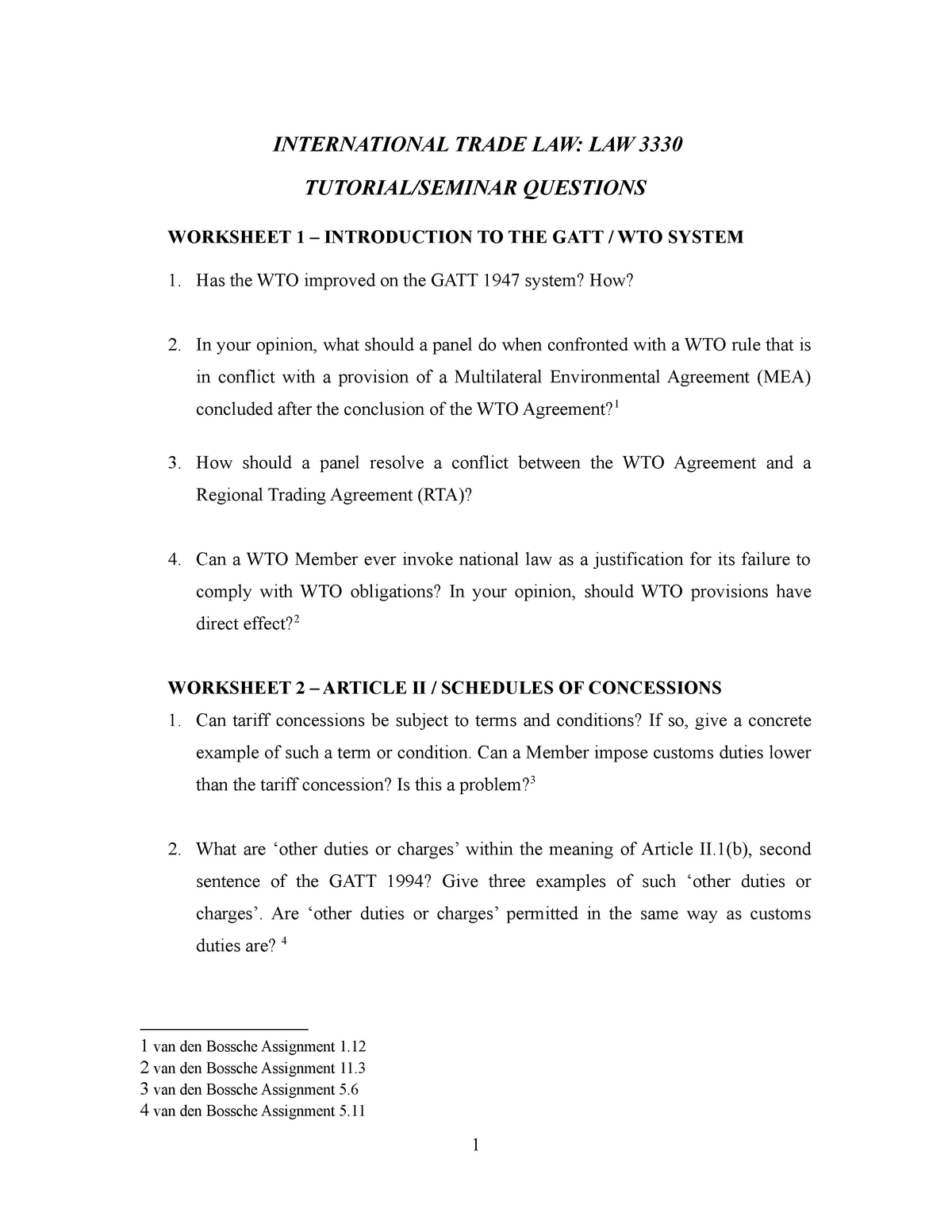 international trade law topics for research paper