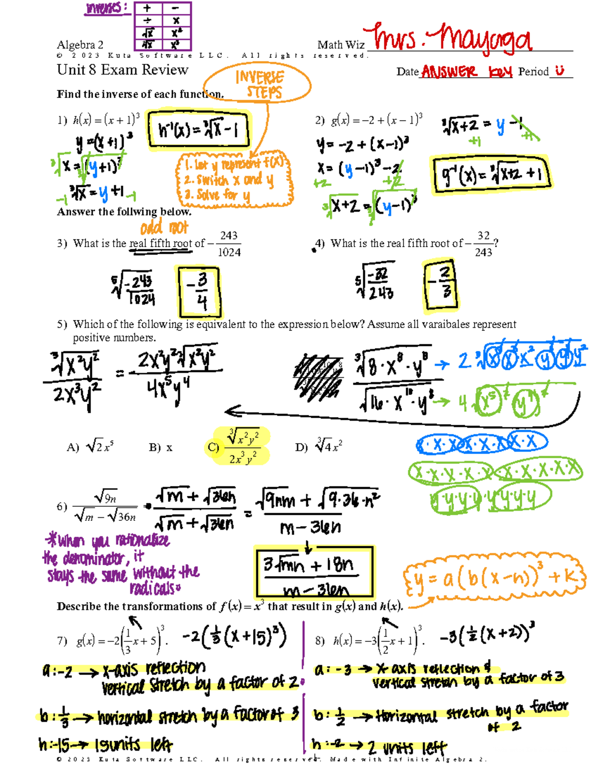 Unit 8 Exam Review-23AK - ©f e 2 F 0 K 2 k 3 J WK[uwt[aH ...