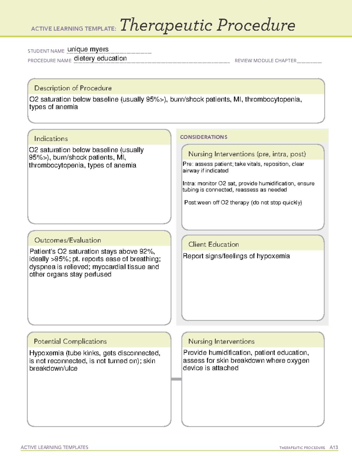 Therapuetic procedure - ACTIVE LEARNING TEMPLATES THERAPEUTIC PROCEDURE ...