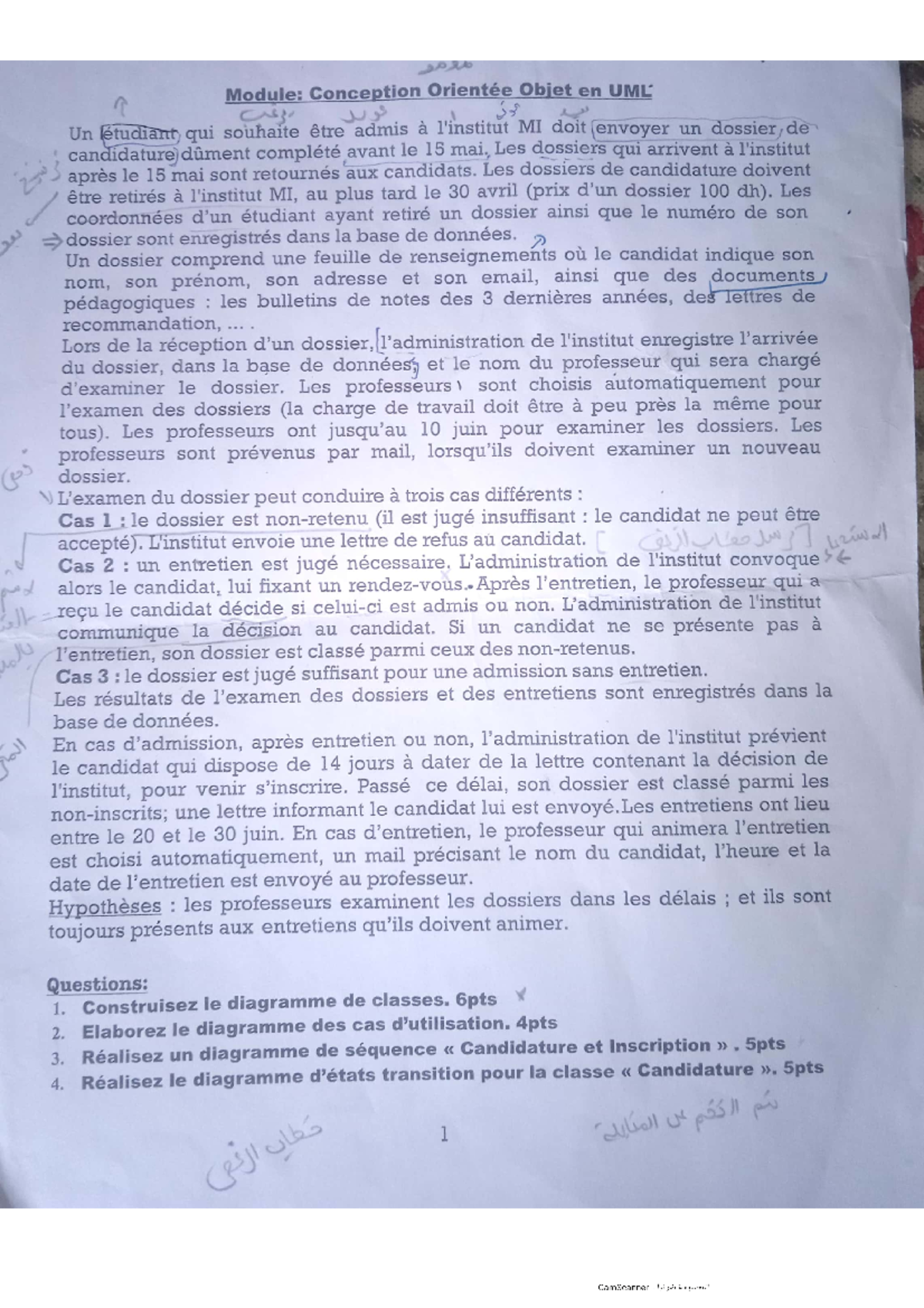 Uml examen - Modélisation UML et Programmation Orientée Objet avancée ...