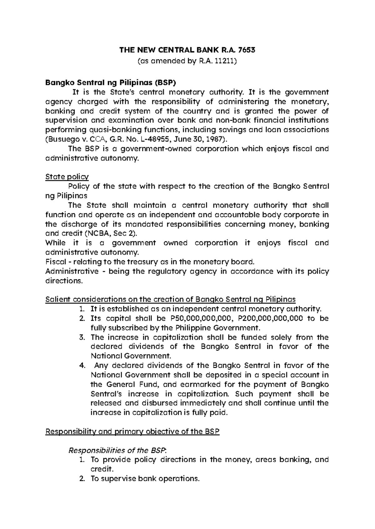 Group 1 Transcript NCBA GBL PDIC - THE NEW CENTRAL BANK R. 7653 (as ...