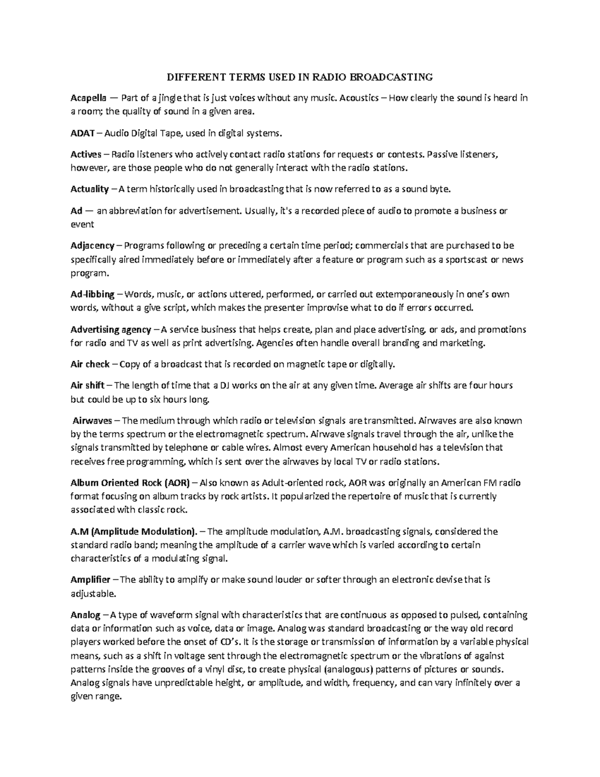 Inbound 433058895258860621 - DIFFERENT TERMS USED IN RADIO BROADCASTING ...