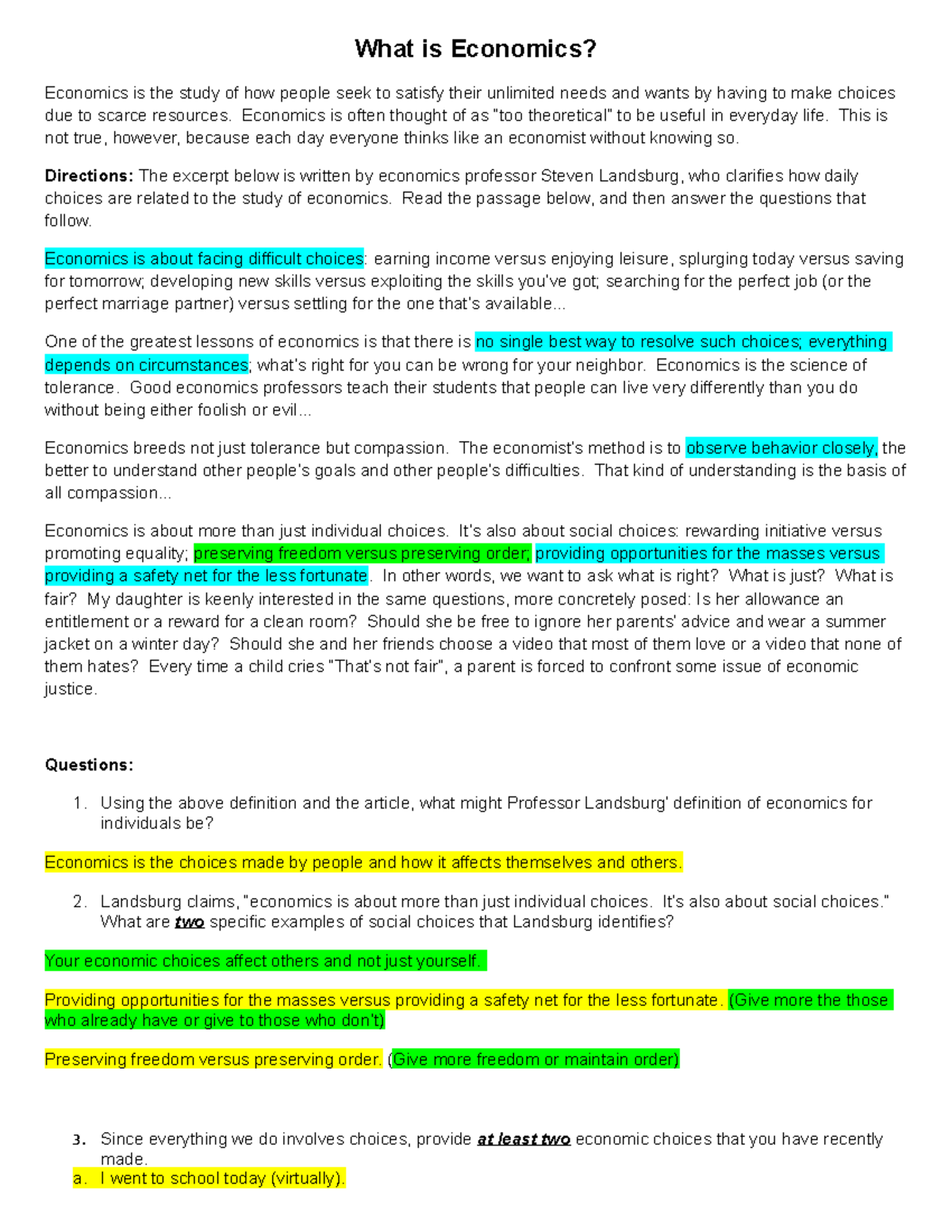 What is Economics - What is Economics? Economics is the study of how ...