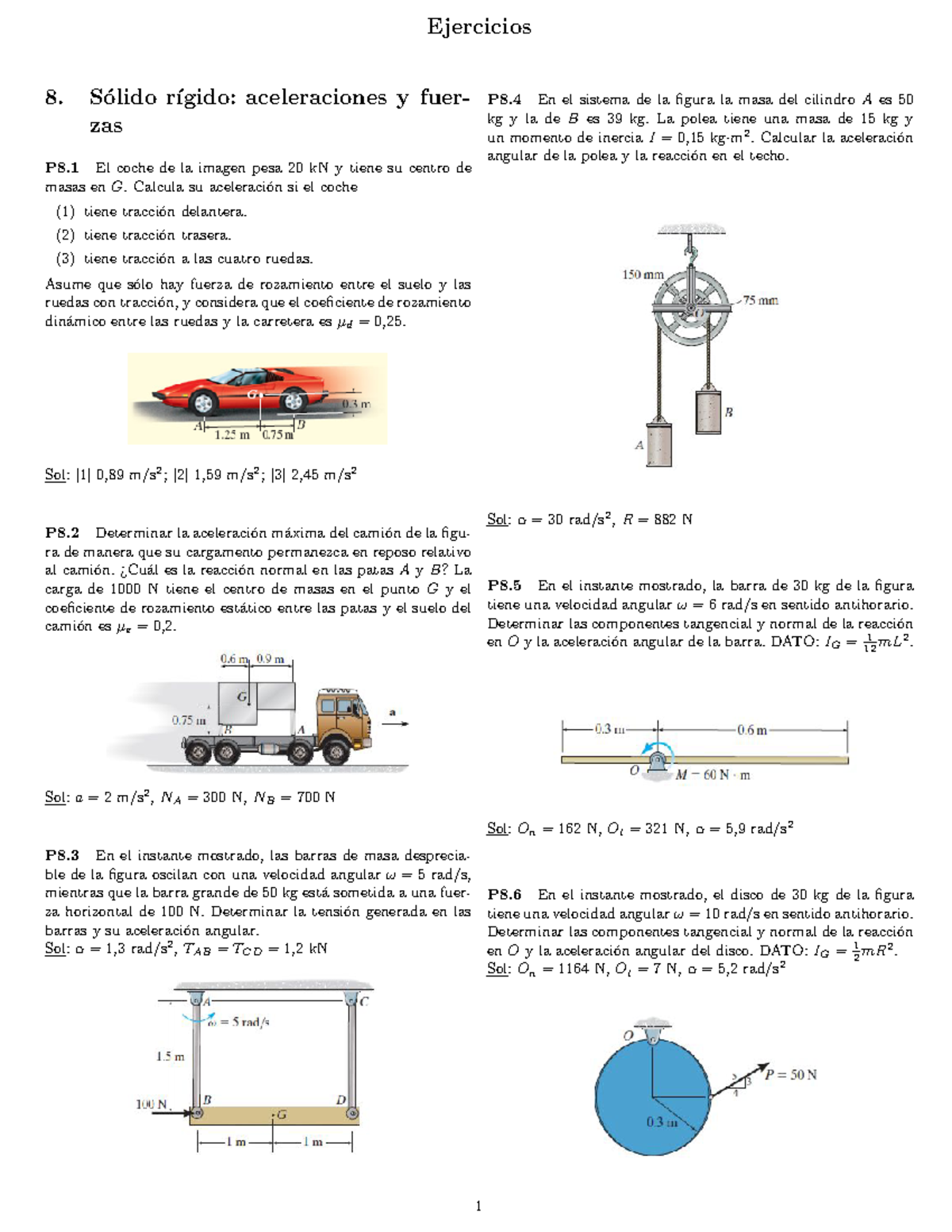 3Ba fuerzas - Formulas fisicas - Ejercicios 8. S ́olido r ́ıgido ...