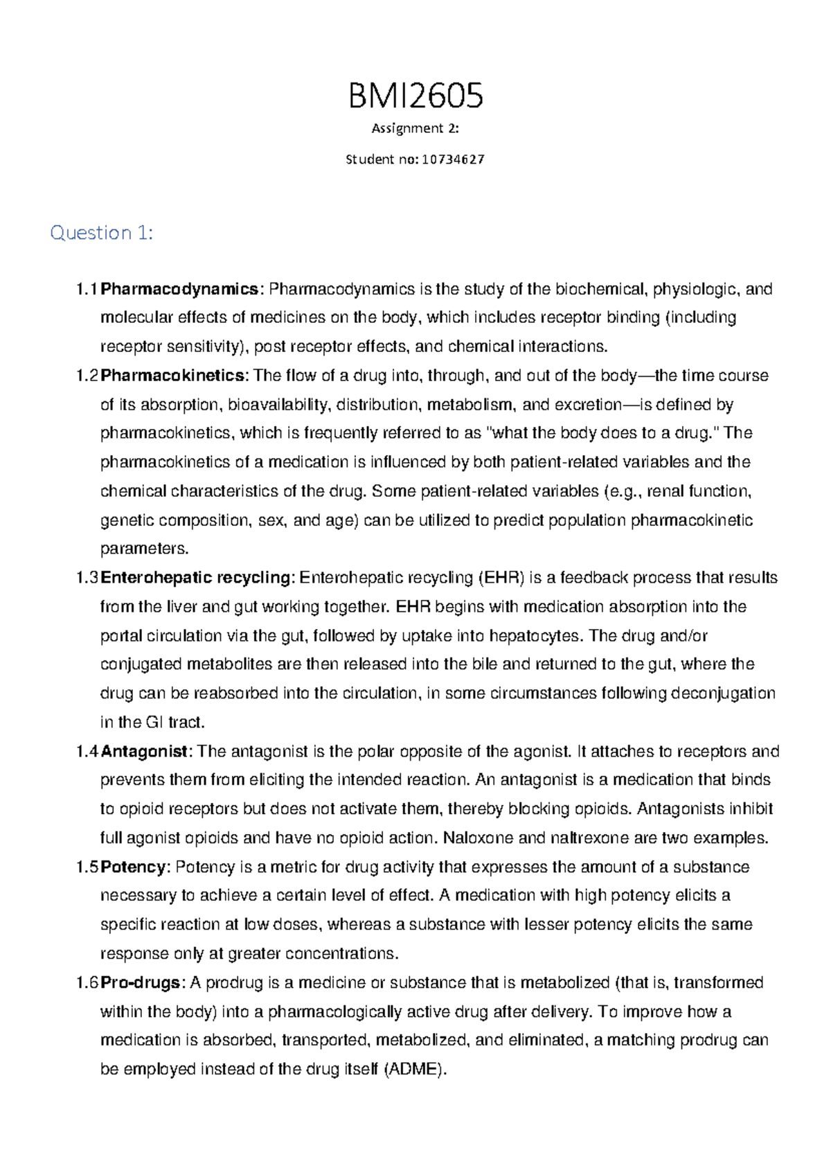 BMI2605-Assignment - BMI Assignment 2: Student no: 10734627 Question 1: ...