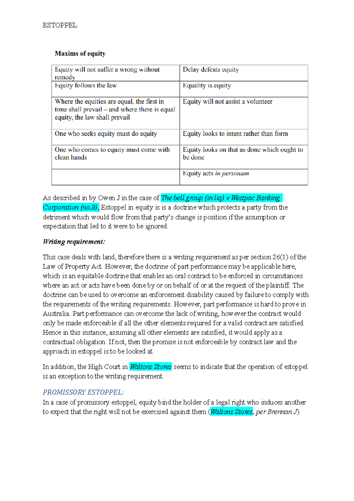 estoppel-exam-notes-topic-summary-guide-for-exam-as-described